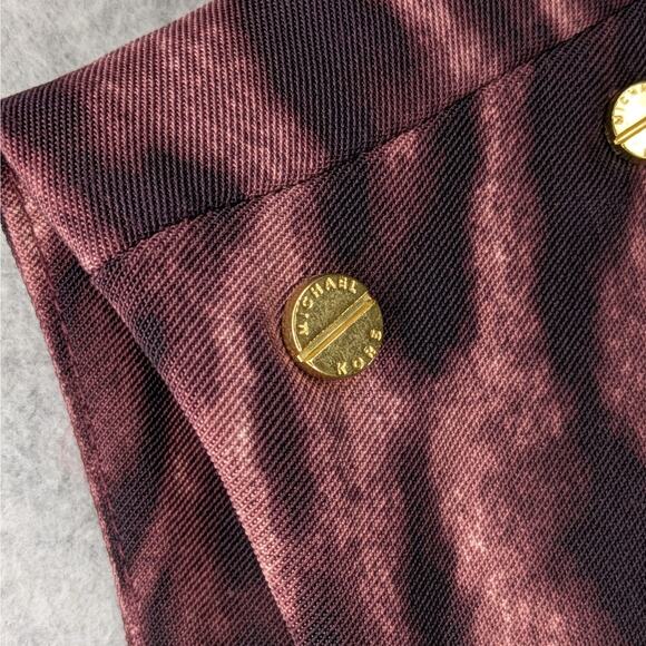 NWT Michael Kors Sheath Dress Purple Animal Print Knee Length Women’s Sz 8 - Picture 15 of 16